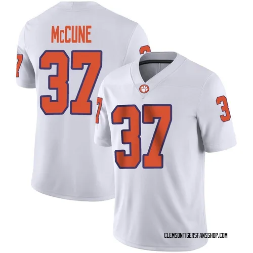 Men's Nike Will McCune Clemson Tigers Game White Football Jersey