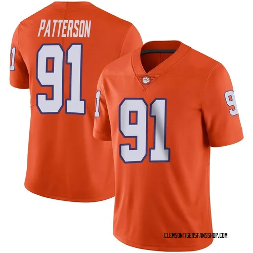 Men's Nike Zaire Patterson Clemson Tigers Limited Orange Football Jersey