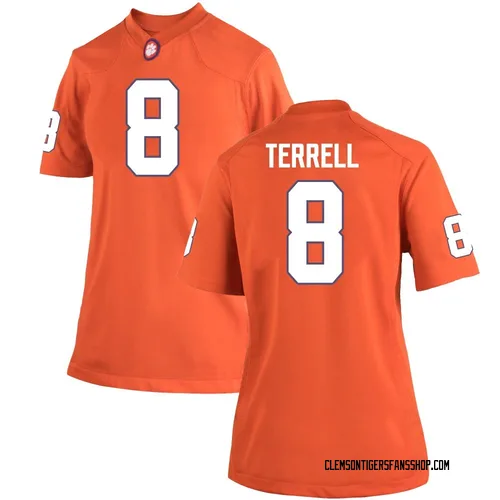 Women's Nike Avieon Terrell Clemson Tigers Game Orange Team Color College Jersey