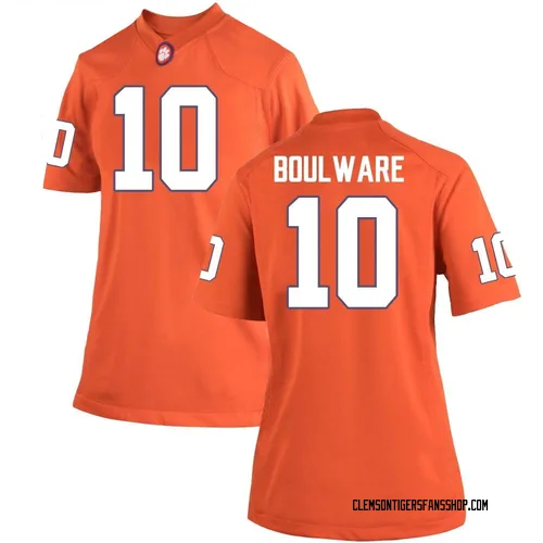 Women's Nike Ben Boulware Clemson Tigers Game Orange Team Color College Jersey