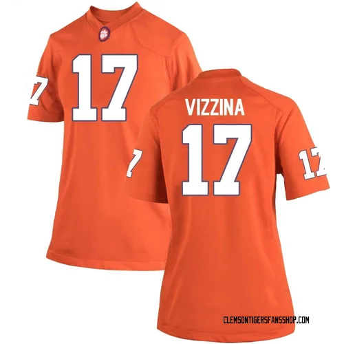 Women's Nike Christopher Vizzina Clemson Tigers Game Orange Team Color College Jersey