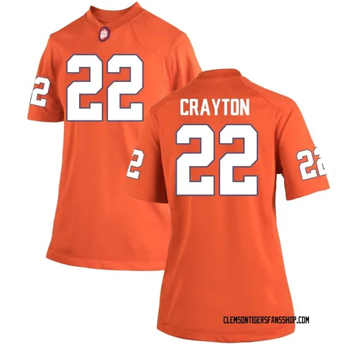 Women's Nike Dee Crayton Clemson Tigers Replica Orange Team Color College Jersey