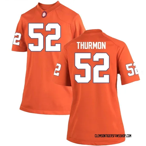 Women's Nike Elyjah Thurmon Clemson Tigers Replica Orange Team Color College Jersey