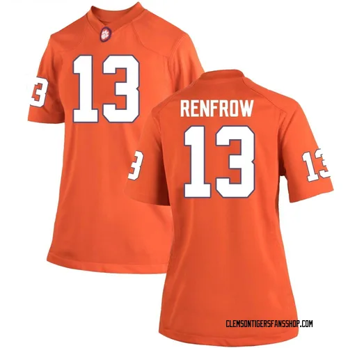 Women's Nike Hunter Renfrow Clemson Tigers Game Orange Team Color College Jersey