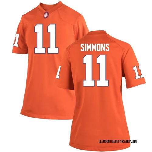 Women's Nike Isaiah Simmons Clemson Tigers Replica Orange Team Color College Jersey