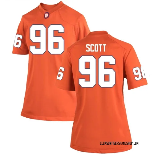 Women's Nike Jaheim Scott Clemson Tigers Replica Orange Team Color College Jersey