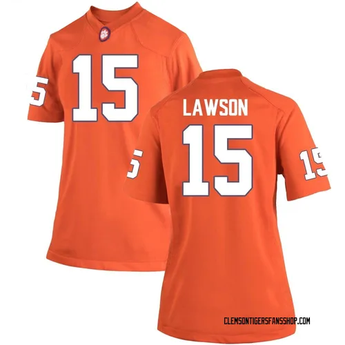Women's Nike Jahiem Lawson Clemson Tigers Replica Orange Team Color College Jersey