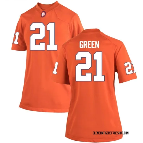Women's Nike Jarvis Green Clemson Tigers Game Orange Team Color College Jersey