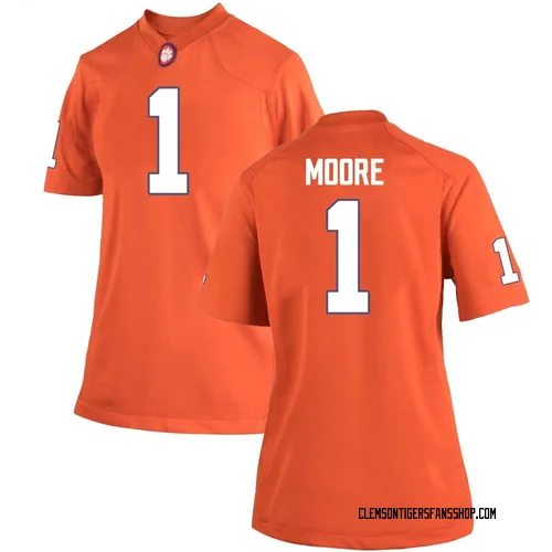 Women's Nike T.J. Moore Clemson Tigers Replica Orange Team Color College Jersey