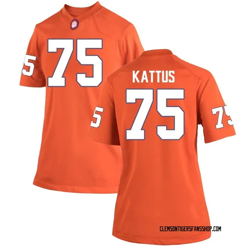 Women's Nike Tucker Kattus Clemson Tigers Replica Orange Team Color College Jersey