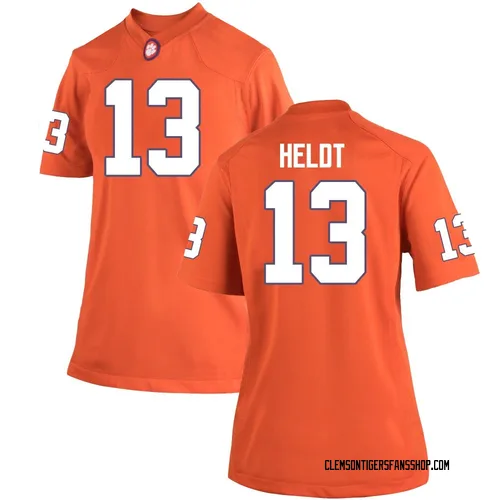 Women's Nike Will Heldt Clemson Tigers Game Orange Team Color College Jersey