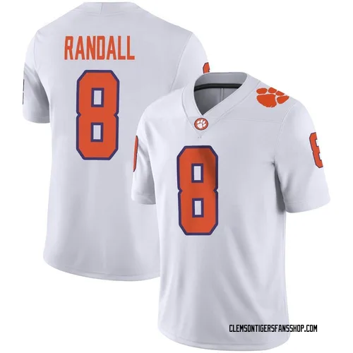 Youth Nike Adam Randall Clemson Tigers Game White Football Jersey