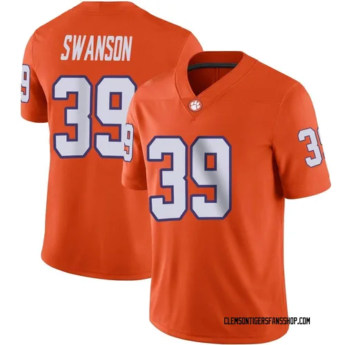 Youth Nike Aidan Swanson Clemson Tigers Game Orange Football Jersey