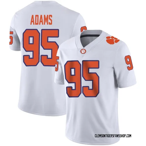Youth Nike Amare Adams Clemson Tigers Game White Football Jersey