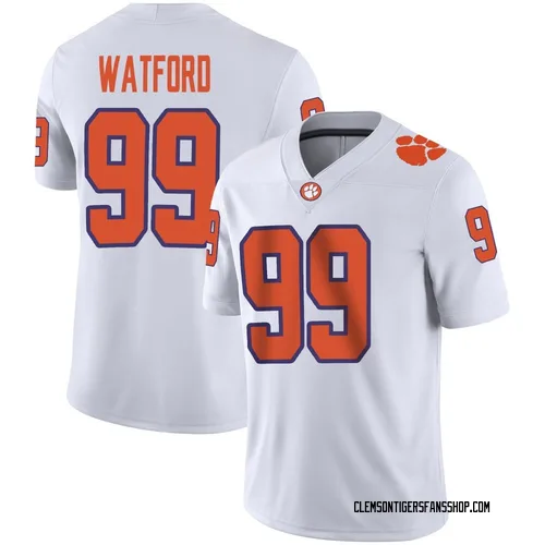 Youth Nike Ari Watford Clemson Tigers Game White Football Jersey