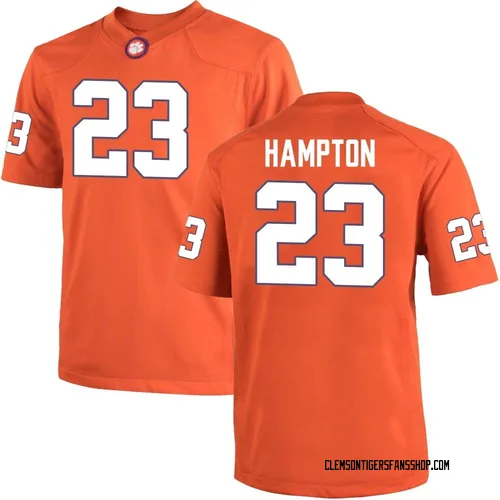 Youth Nike Ashton Hampton Clemson Tigers Replica Orange Team Color College Jersey