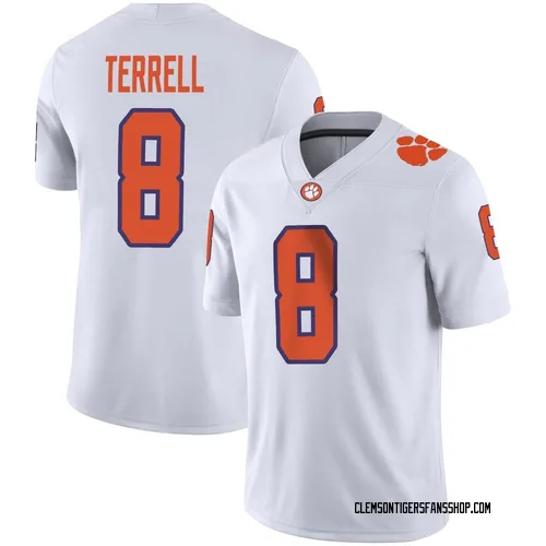 Youth Nike Avieon Terrell Clemson Tigers Game White Football Jersey