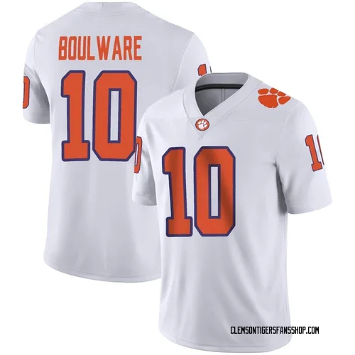Youth Nike Ben Boulware Clemson Tigers Game White Football Jersey