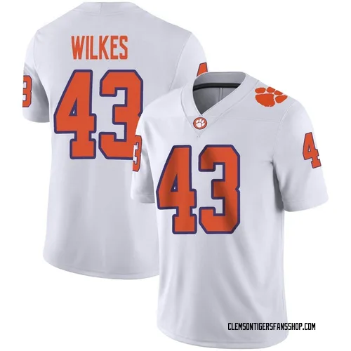 Youth Nike Billy Wilkes Clemson Tigers Game White Football Jersey