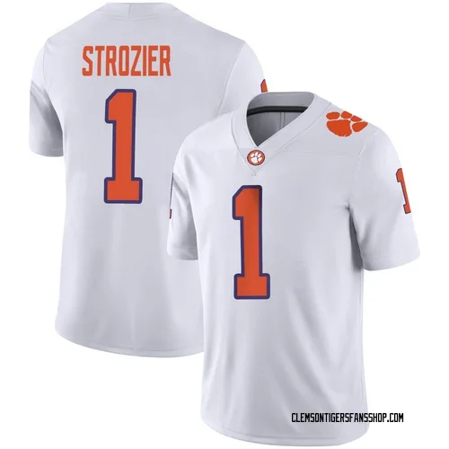 Youth Nike Branden Strozier Clemson Tigers Game White Football Jersey