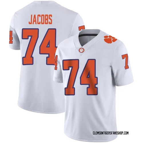 Youth Nike Brayden Jacobs Clemson Tigers Game White Football Jersey