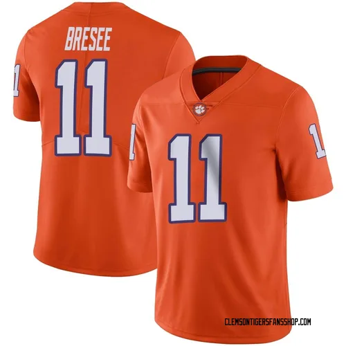 Youth Nike Bryan Bresee Clemson Tigers Limited Orange Football Jersey