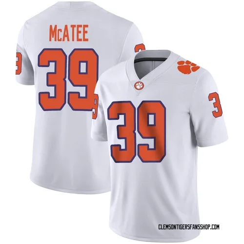 Youth Nike Bubba McAtee Clemson Tigers Game White Football Jersey