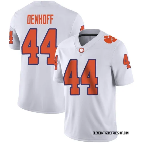 Youth Nike Cade Denhoff Clemson Tigers Game White Football Jersey
