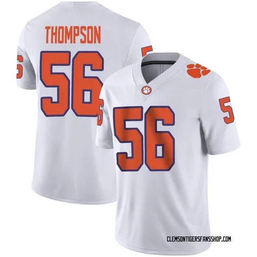 Youth Nike Champ Thompson Clemson Tigers Game White Football Jersey
