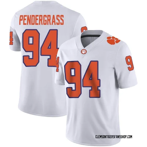 Youth Nike Chapman Pendergrass Clemson Tigers Game White Football Jersey