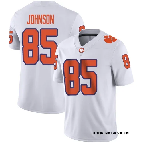 Youth Nike Charlie Johnson Clemson Tigers Game White Football Jersey