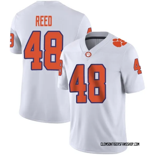 Youth Nike Charlie Reed Clemson Tigers Game White Football Jersey