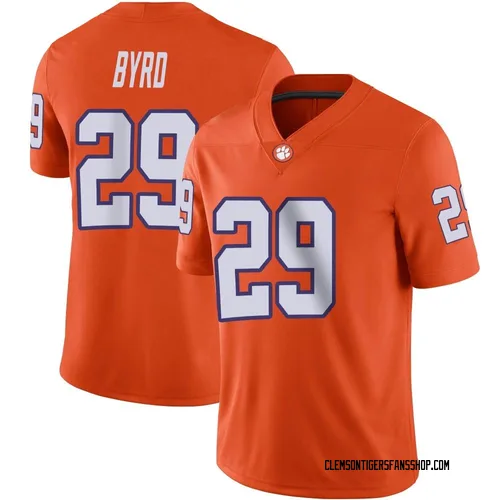 Youth Nike Chase Byrd Clemson Tigers Game Orange Football Jersey
