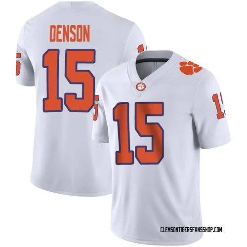 Youth Nike Chris Denson Clemson Tigers Game White Football Jersey
