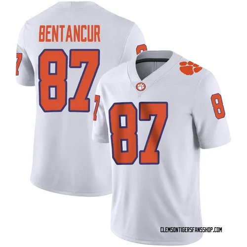 Youth Nike Christian Bentancur Clemson Tigers Game White Football Jersey