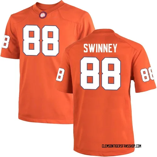 Youth Nike Clay Swinney Clemson Tigers Game Orange Team Color College Jersey