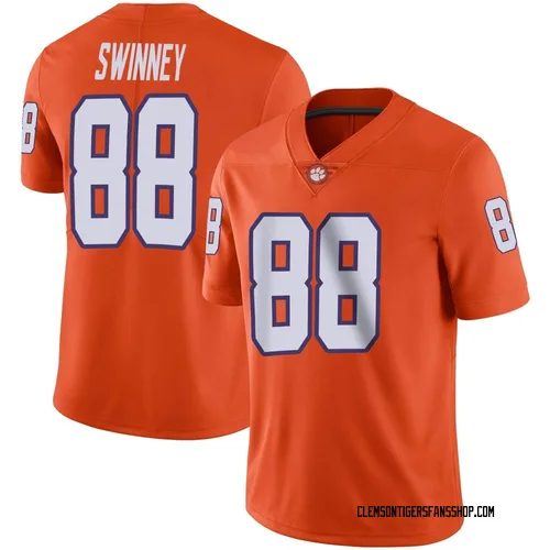 Youth Nike Clay Swinney Clemson Tigers Limited Orange Football Jersey