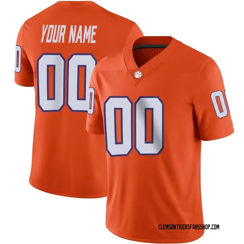 Youth Nike Custom Clemson Tigers Game Orange Football Jersey