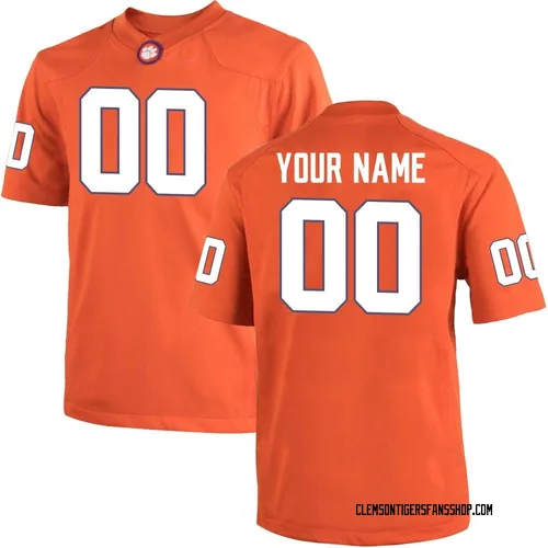 Youth Nike Custom Clemson Tigers Game Orange Team Color College Jersey