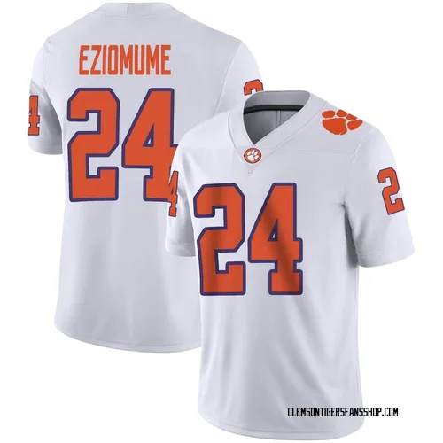 Youth Nike David Eziomume Clemson Tigers Game White Football Jersey