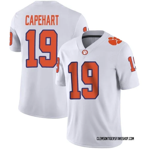 Youth Nike DeMonte Capehart Clemson Tigers Game White Football Jersey
