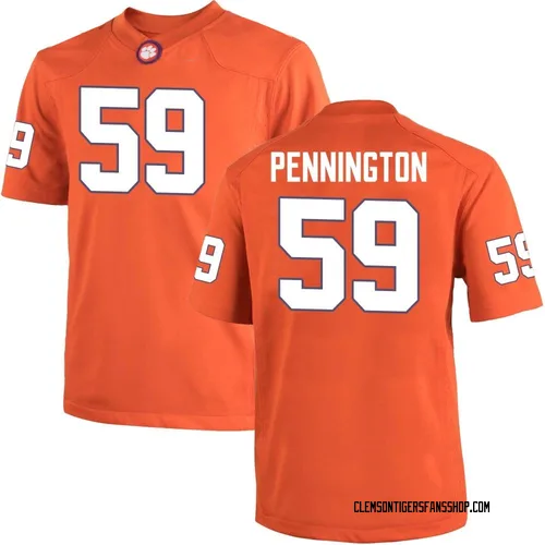 Youth Nike Dietrick Pennington Clemson Tigers Game Orange Team Color College Jersey