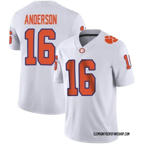 Youth Nike Ethan Anderson Clemson Tigers Game White Football Jersey