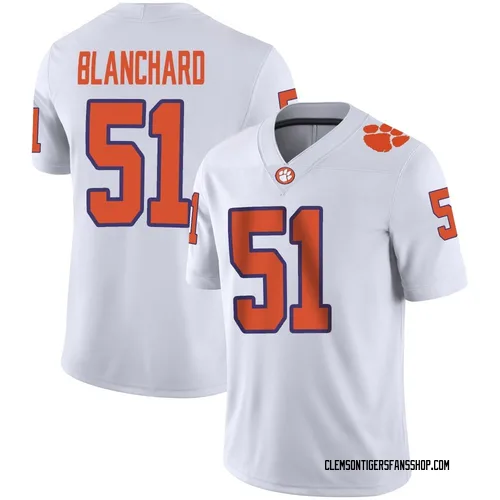 Youth Nike Gavin Blanchard Clemson Tigers Game White Football Jersey