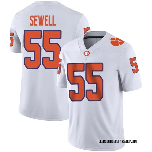 Youth Nike Harris Sewell Clemson Tigers Game White Football Jersey
