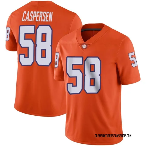 Youth Nike Holden Caspersen Clemson Tigers Limited Orange Football Jersey