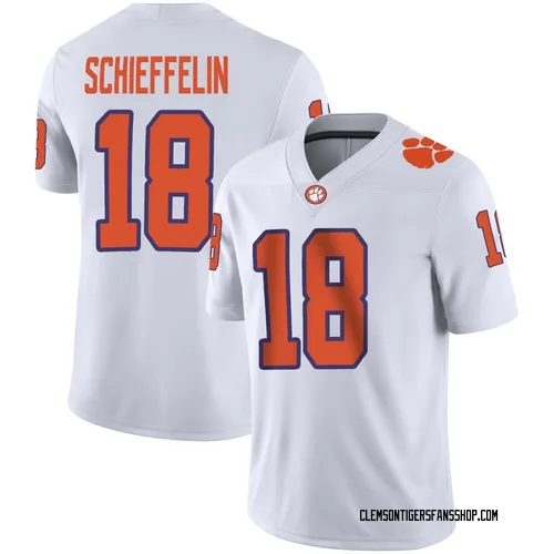 Youth Nike Ian Schieffelin Clemson Tigers Game White Football Jersey