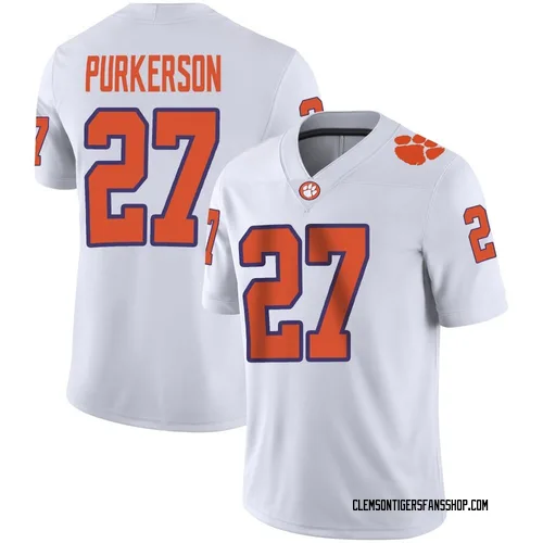 Youth Nike Jack Purkerson Clemson Tigers Game White Football Jersey