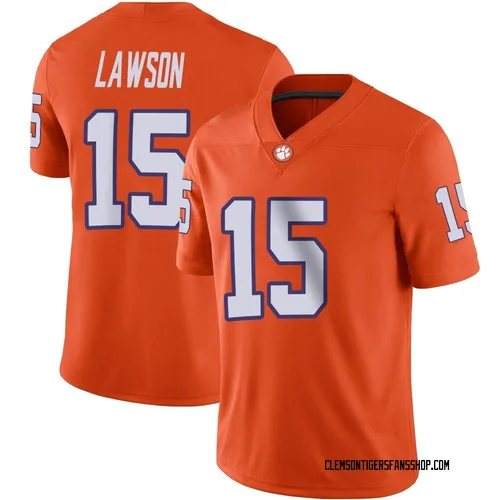 Youth Nike Jahiem Lawson Clemson Tigers Game Orange Football Jersey