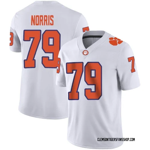 Youth Nike Jake Norris Clemson Tigers Game White Football Jersey